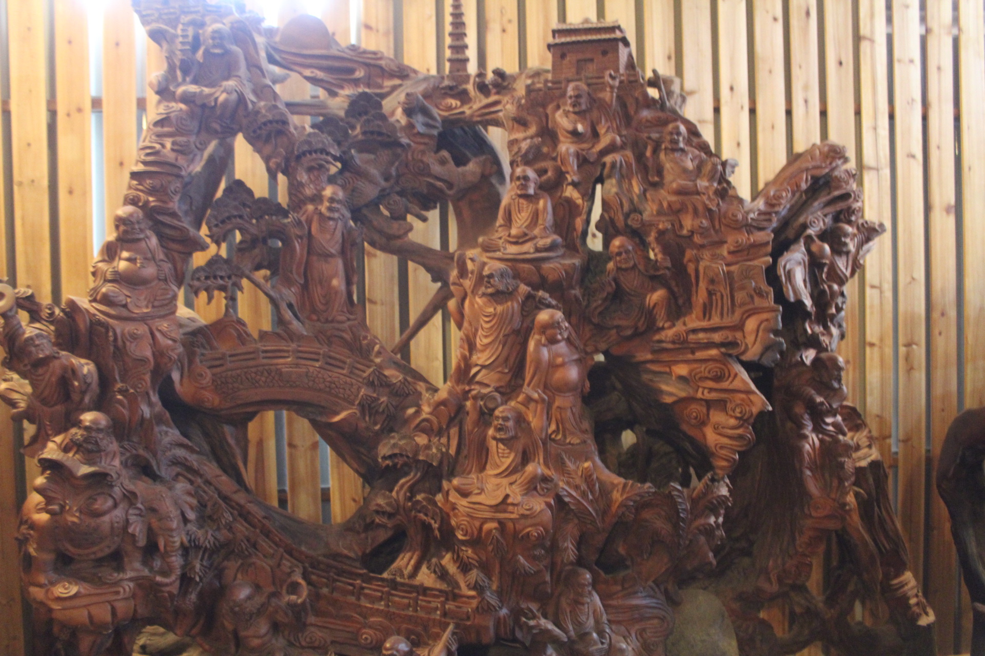 【紅豆杉 十八羅漢 大型根雕木雕實木擺件】價格,廠家,圖片,木質、竹質工藝品,福建省閩侯縣上街鎮建平鼓歌工藝館-