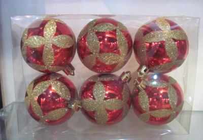 廠家定做6公分亮光彩繪圣誕球 可以定做logo圖片_高清圖_細節圖-義烏市滕達工藝品廠 -