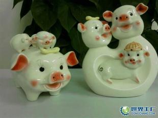 供應五子豬合家歡存錢罐_禮品、工藝品、飾品_世界工廠網中國產品信息庫